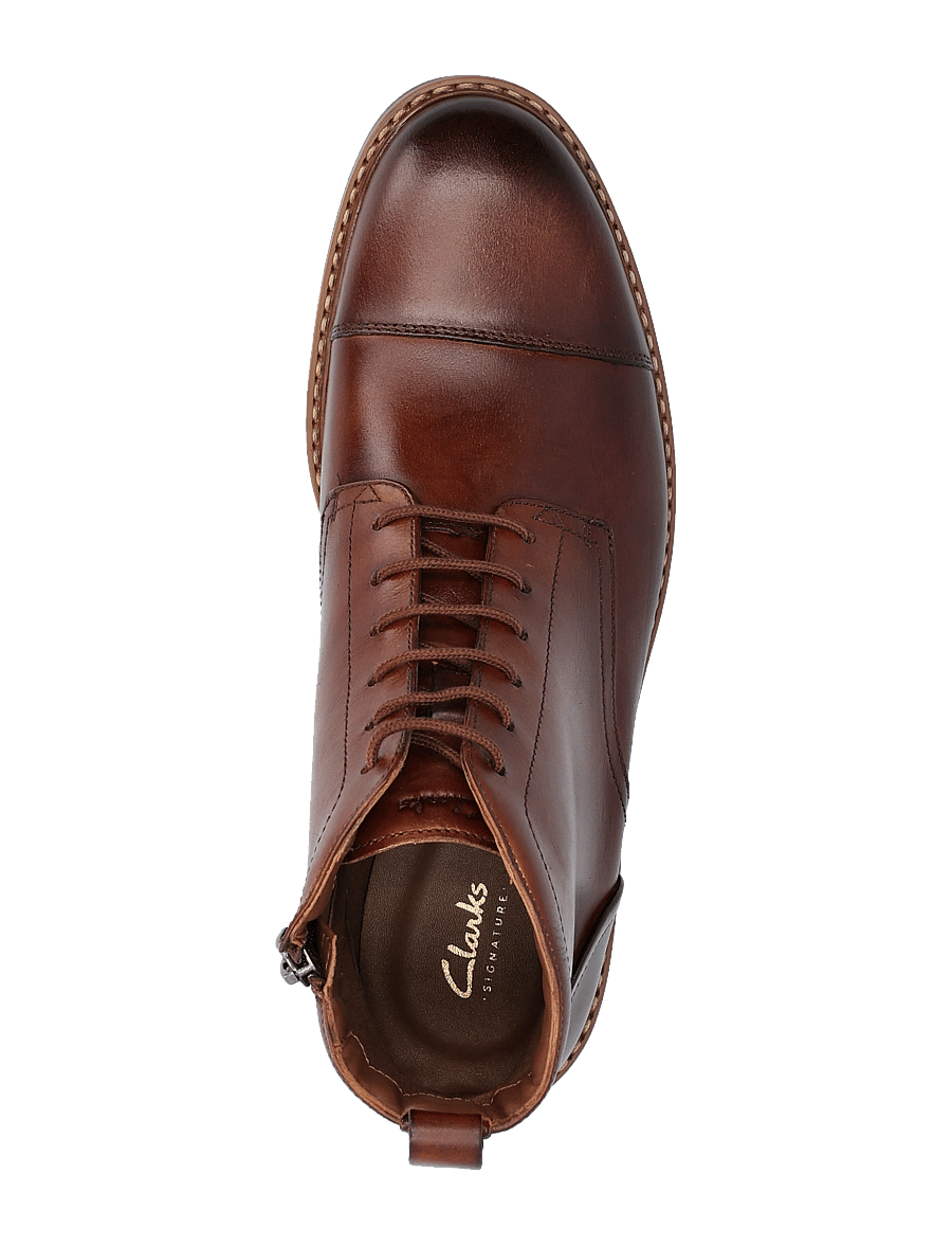 Clarks - Aldwin Cap G - laced boots - mid tan lea - 3