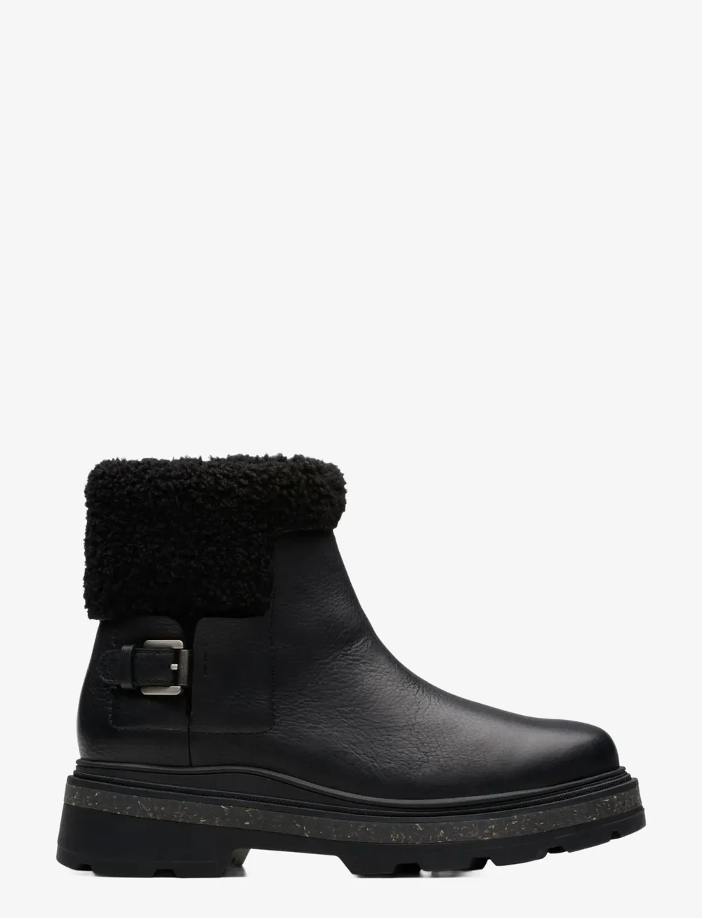 Clarks - HencroftMadiWP D - platta ankelboots - black leather - 0
