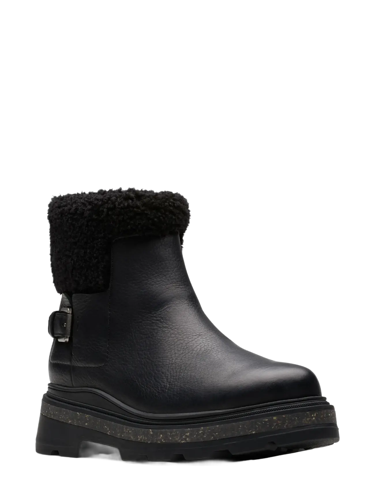 Clarks - HencroftMadiWP D - platta ankelboots - black leather - 1