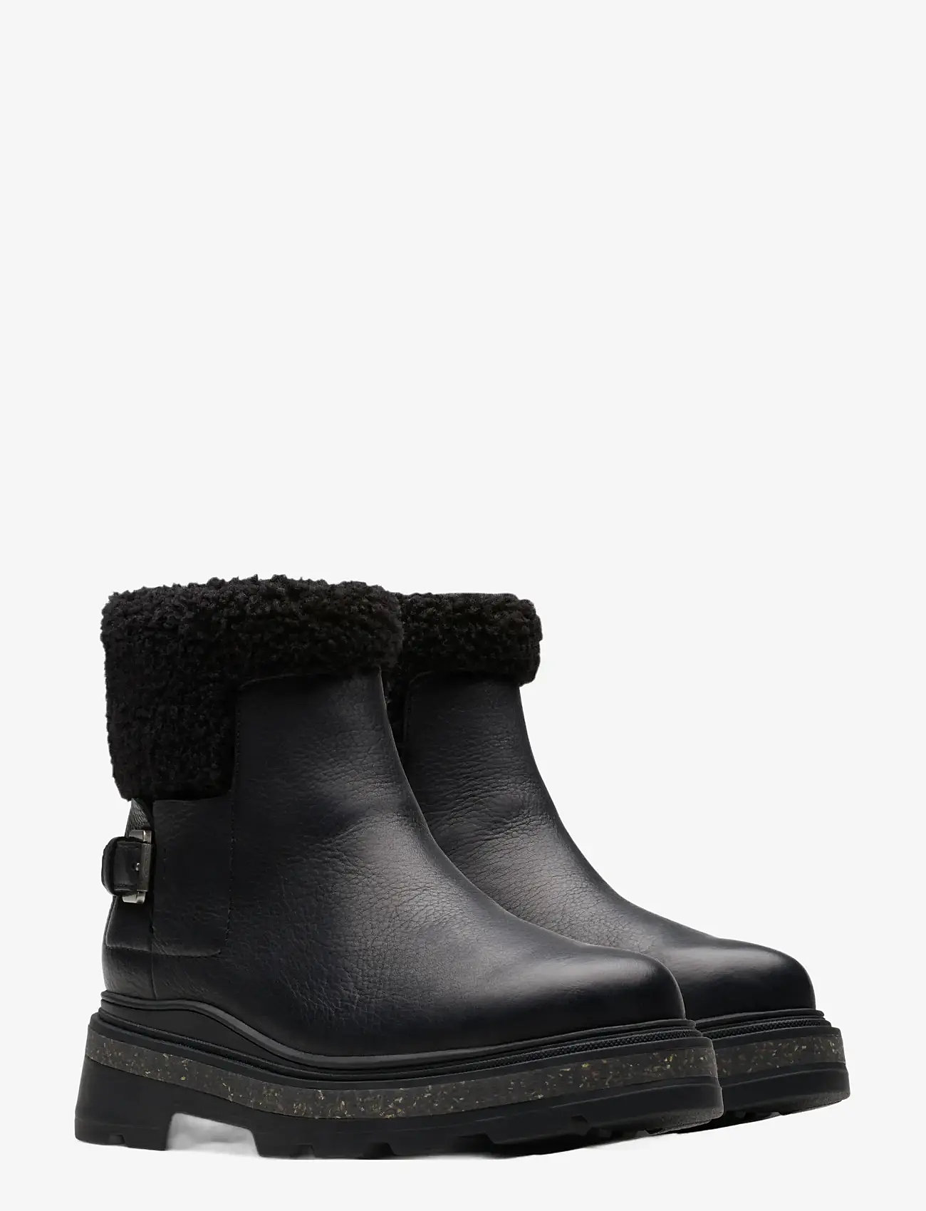 Clarks - HencroftMadiWP D - flade ankelstøvler - black leather - 5