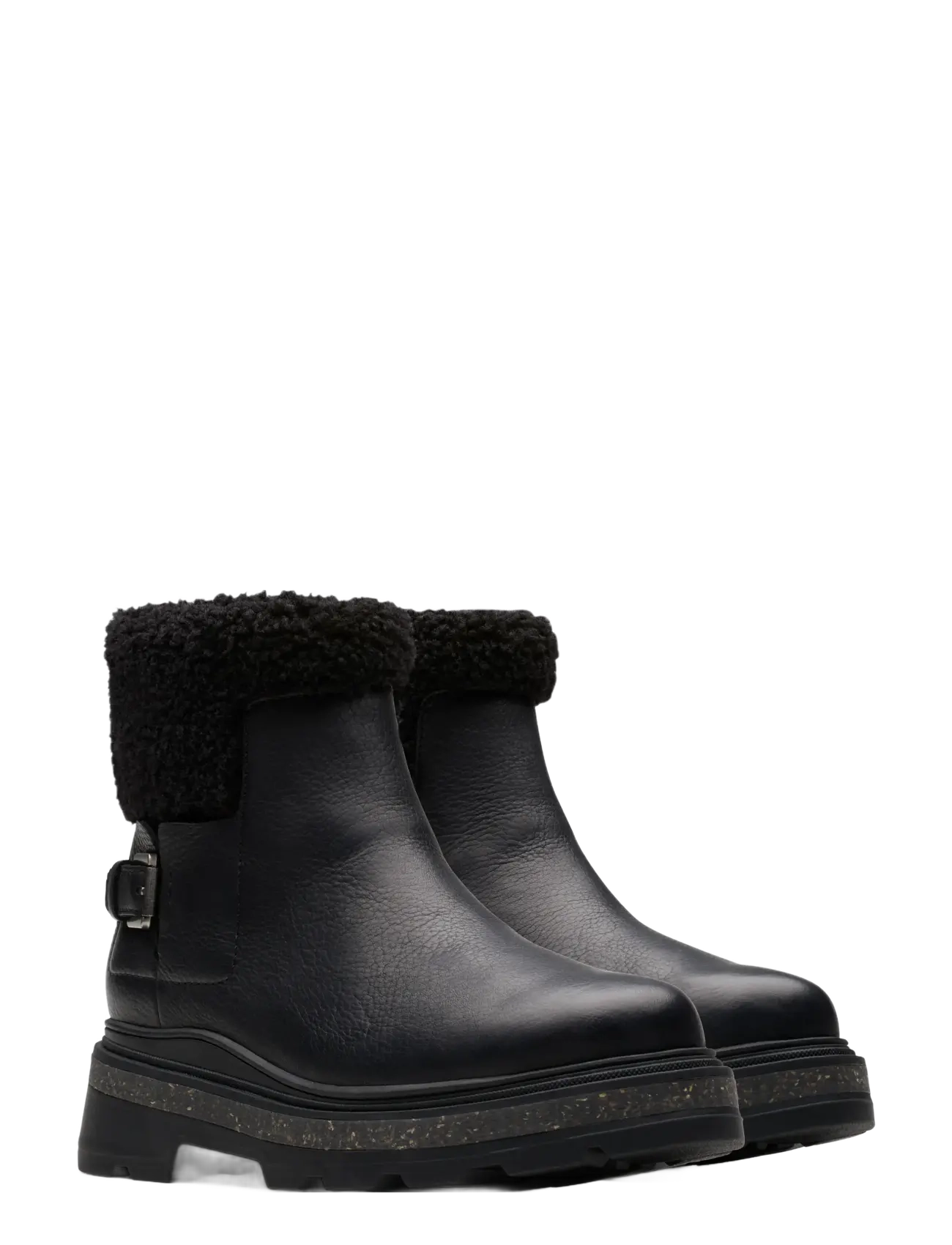 Clarks - HencroftMadiWP D - platta ankelboots - black leather - 5