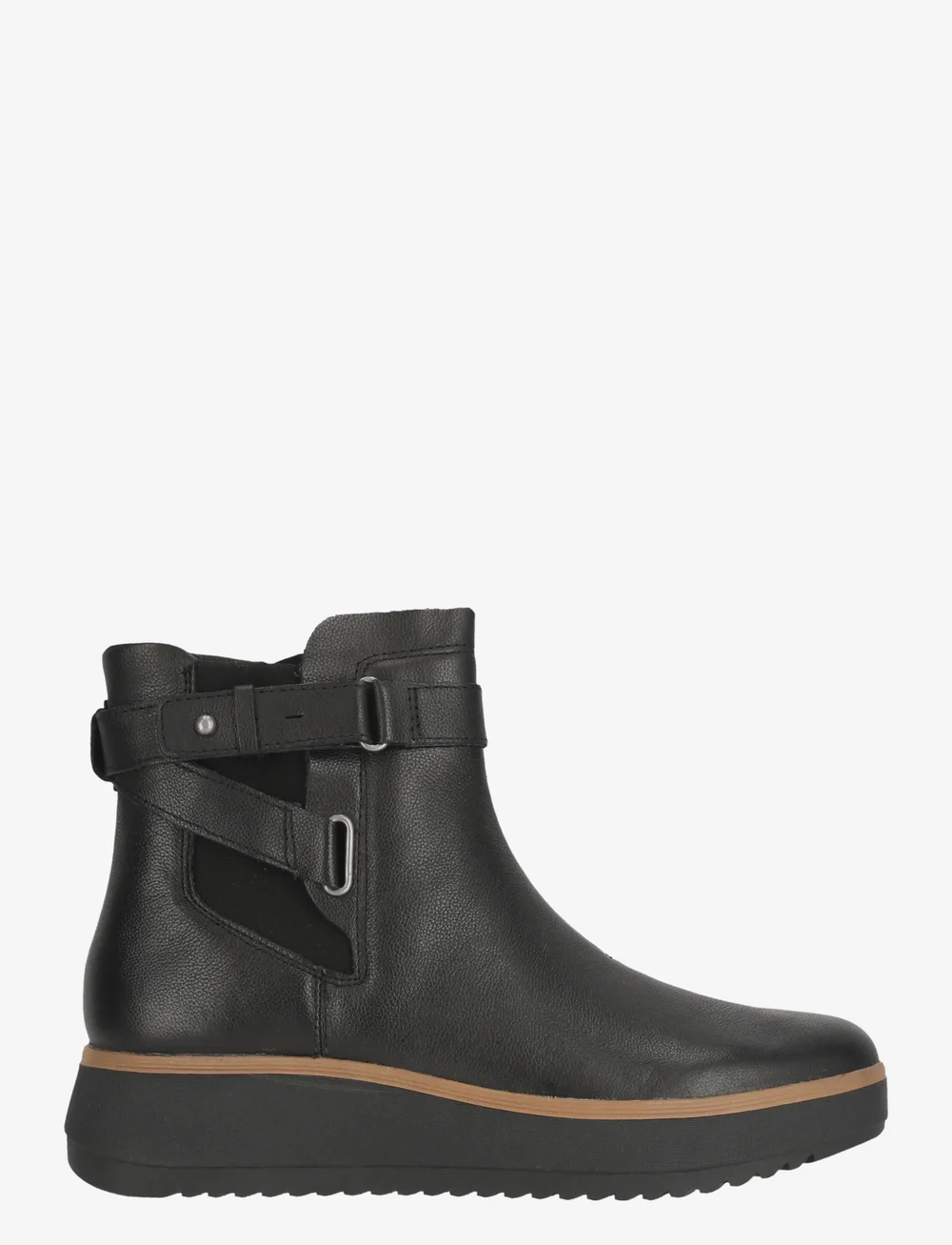 Clarks - Zylah Faye D - platta ankelboots - black leather - 1