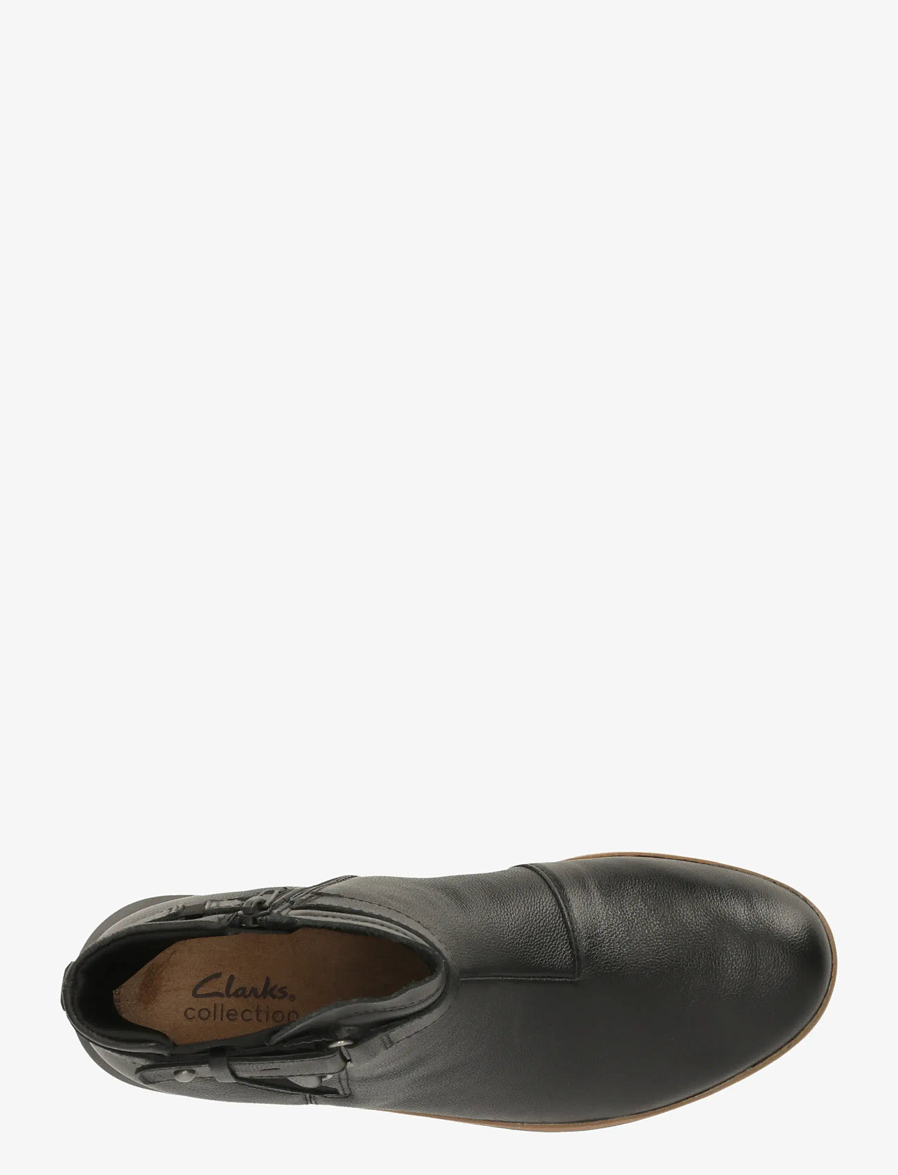Clarks - Zylah Faye D - platta ankelboots - black leather - 4