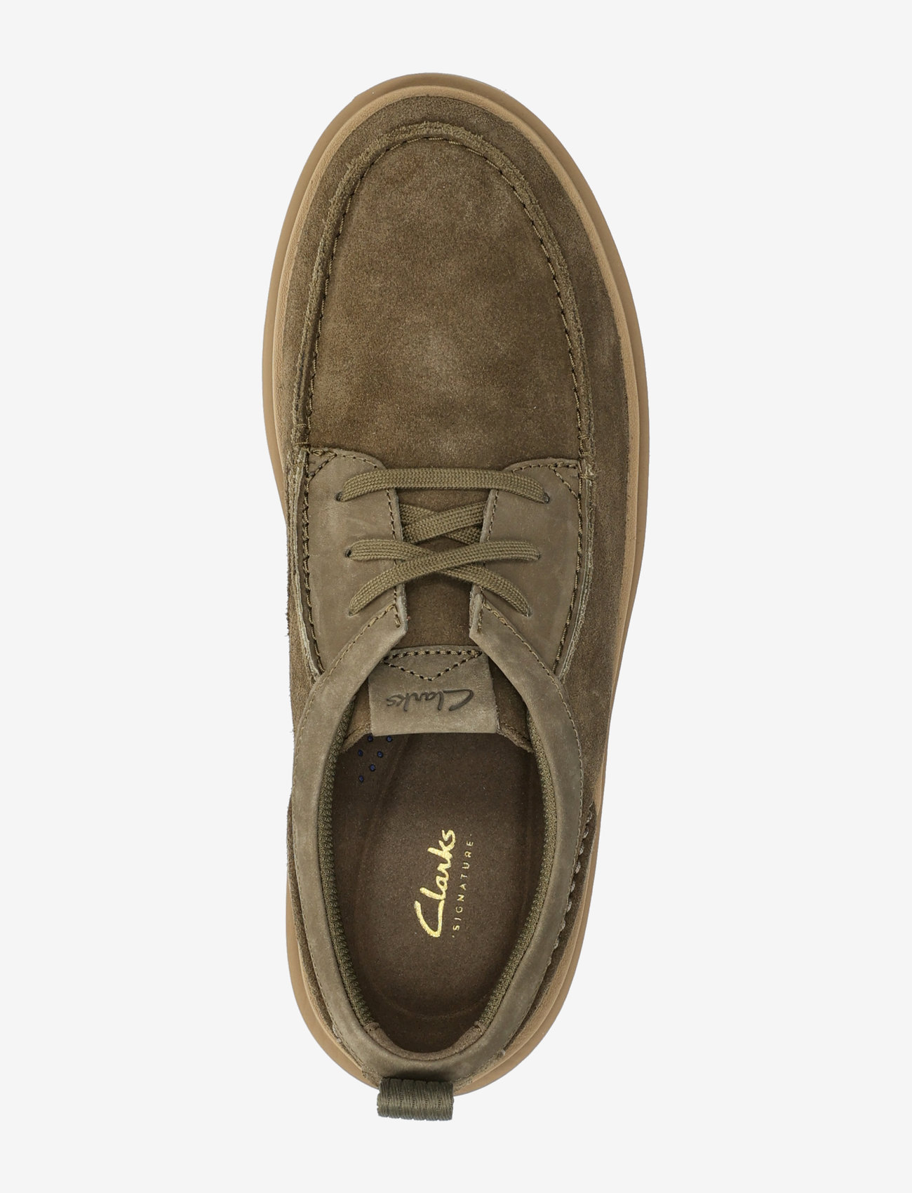 Clarks - Polden Moc G - lave sneakers - olive suede - 3