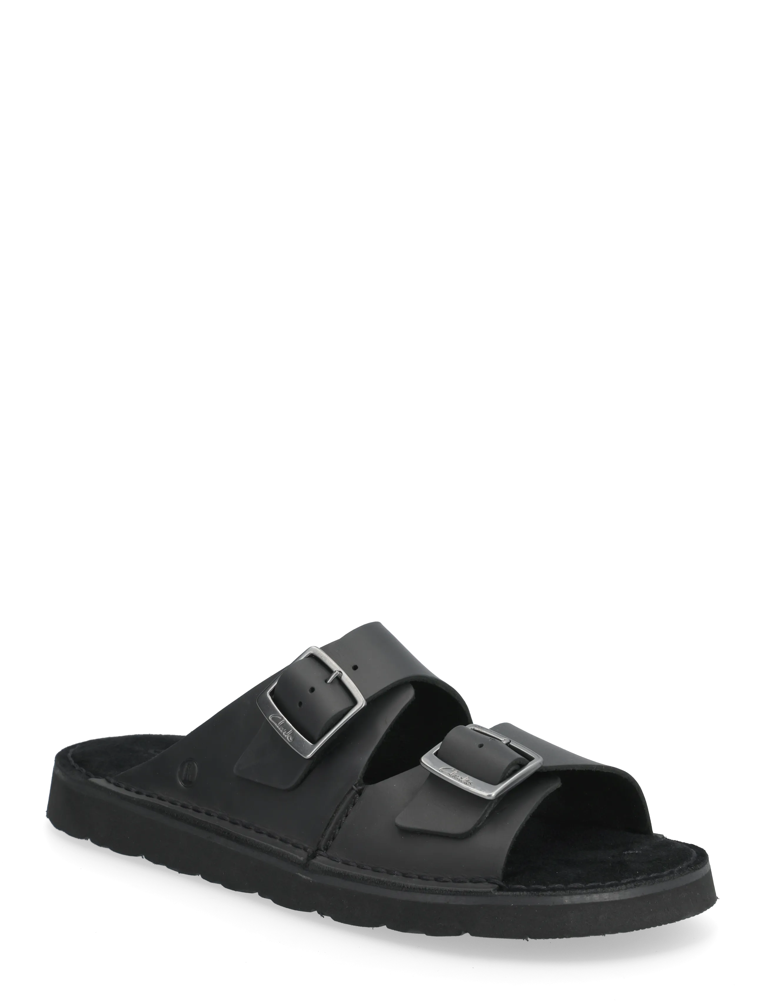 Clarks Solsbury Strap G - Sandaalit - BLACK LEATHER / black