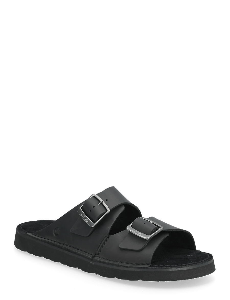 Clarks - Solsbury Strap G - casual sandaler - black leather - 0