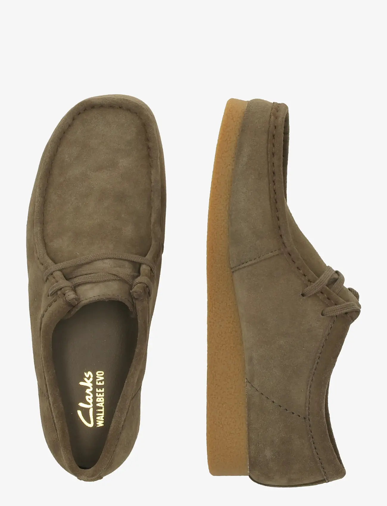 Clarks - WallabeeEVO G - low tops - dark olive sde - 2