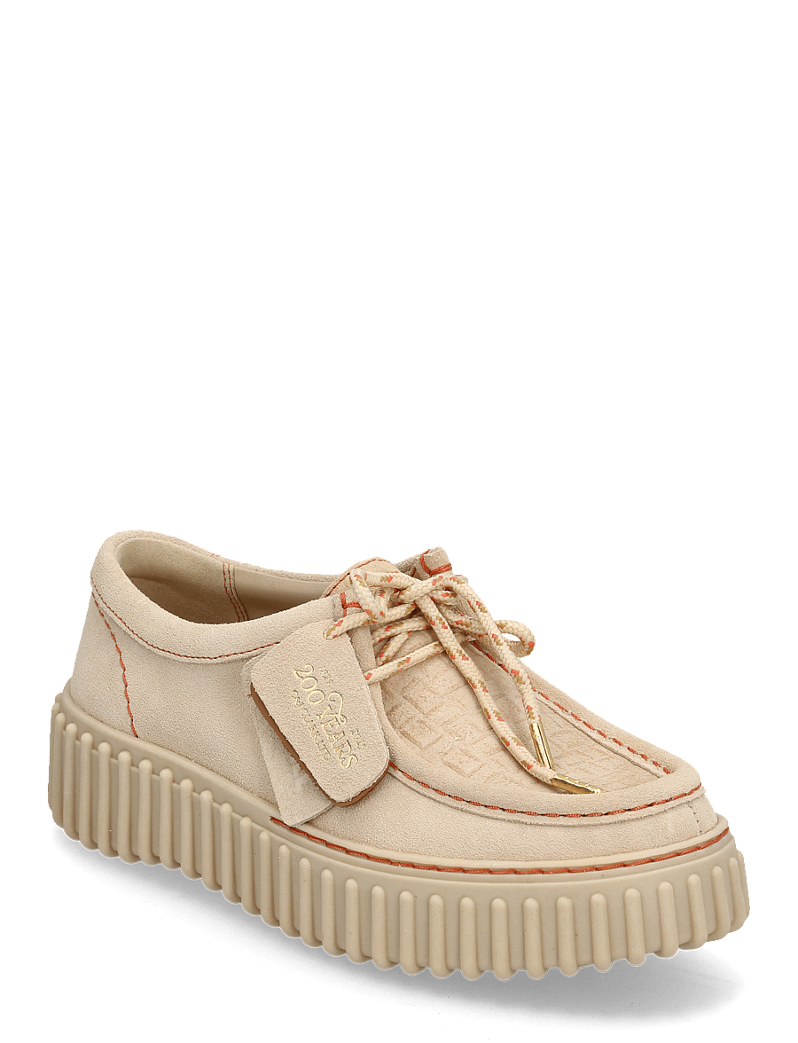 Clarks - Torhill Bee D - loafers - ecru suede - 0