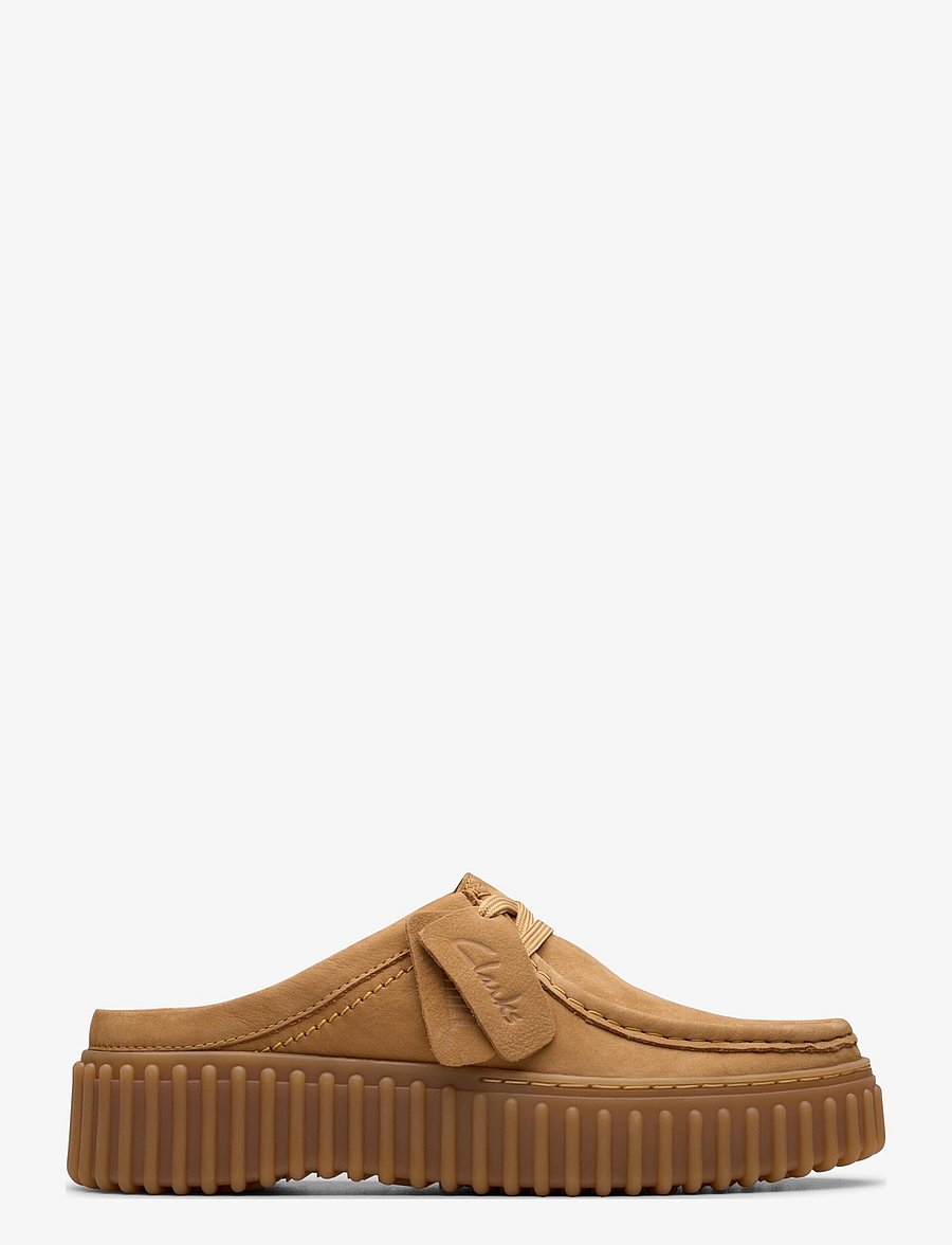 Clarks - Torhill Mule D - flade mules - light tan nubuck - 1