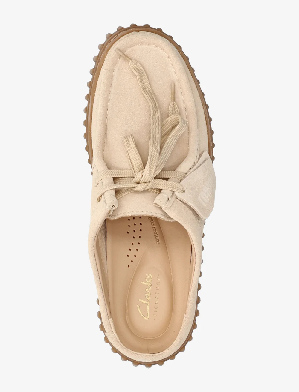 Clarks - Torhill Mule D - plokščios basutės - ecru suede - 3