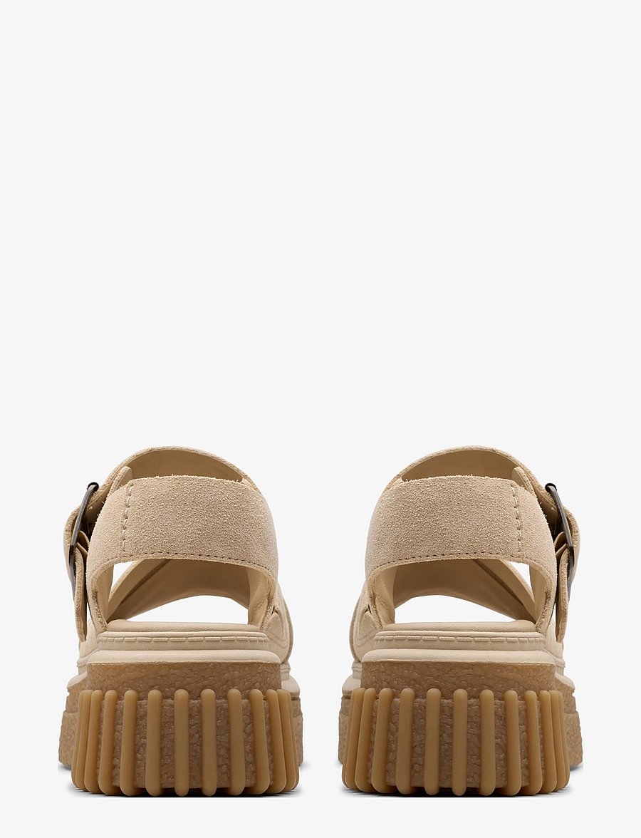 Clarks - Evamar Wish D - plateau-sandalen - ecru suede - 3