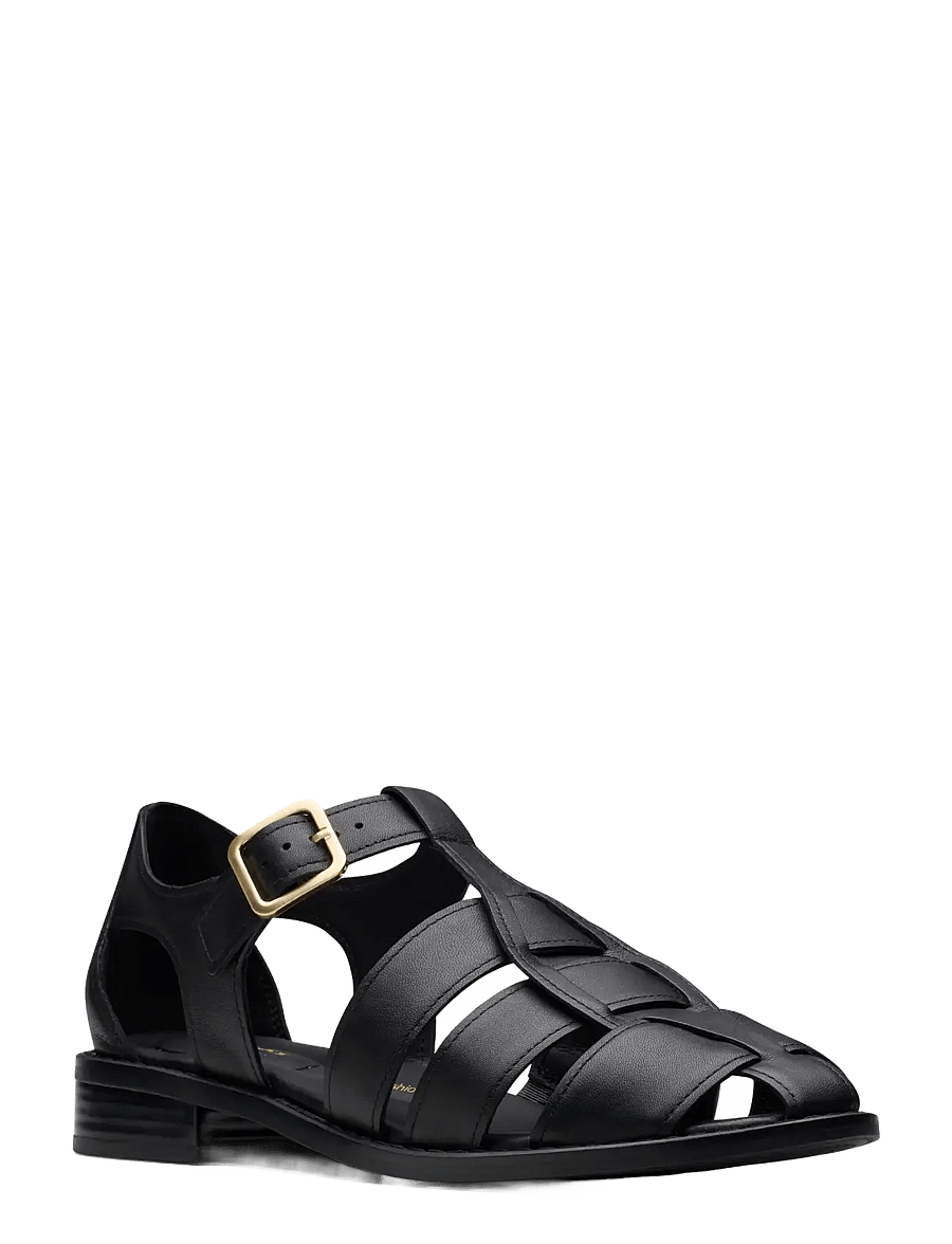 Clarks - Hana Sun D - flache sandalen - black leather - 0