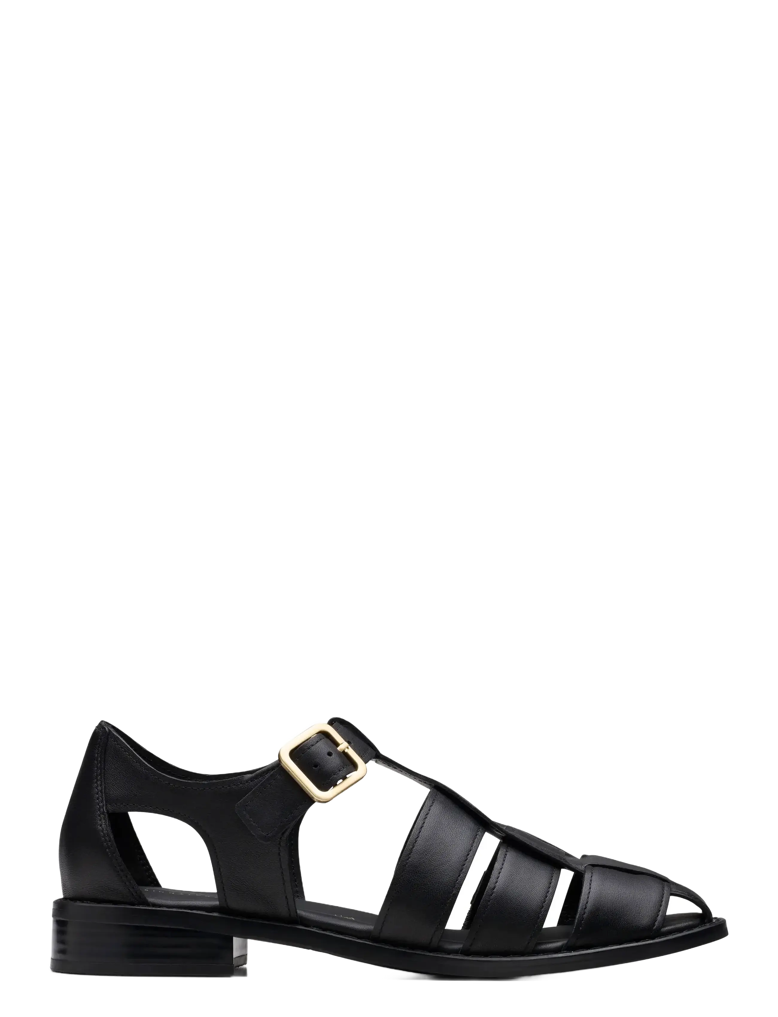Clarks - Hana Sun D - flade sandaler - black leather - 2