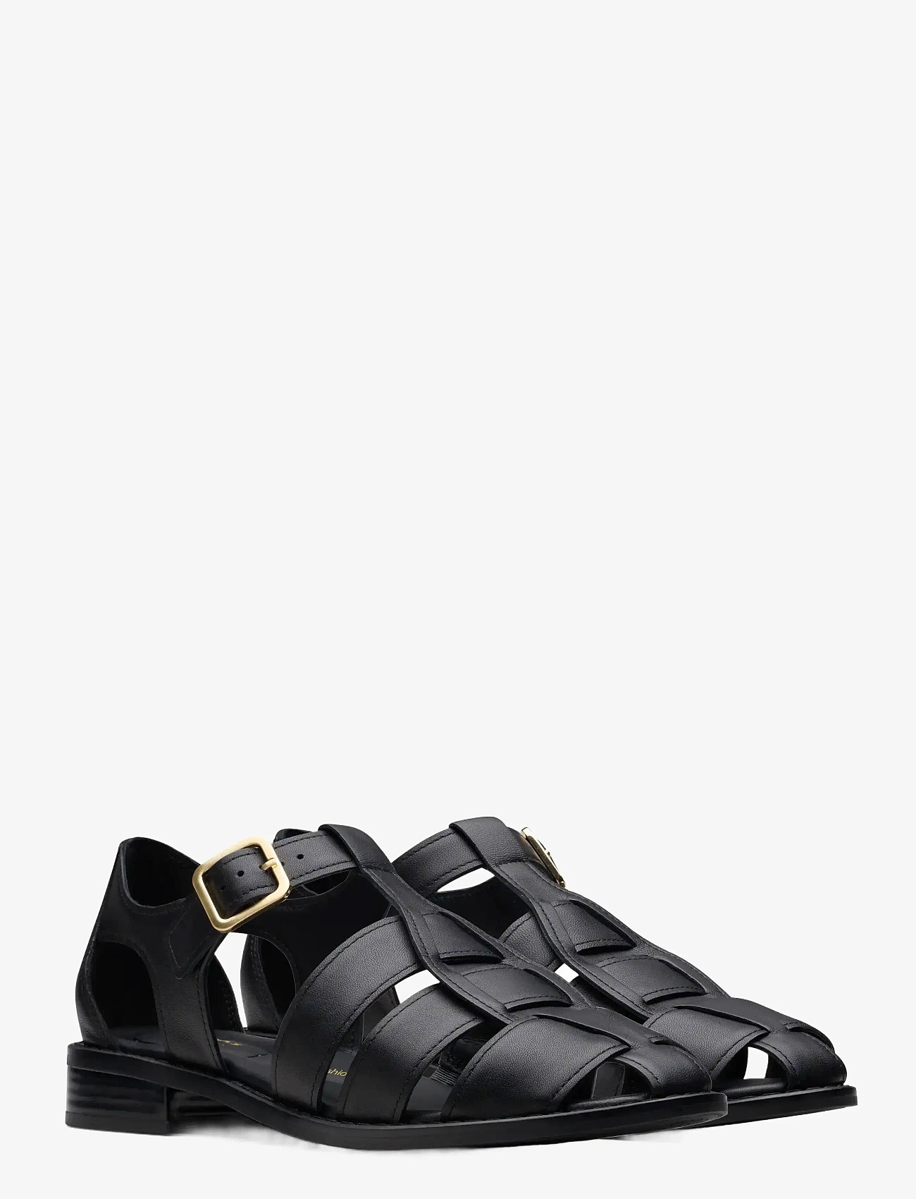 Clarks - Hana Sun D - flat sandals - black leather - 5