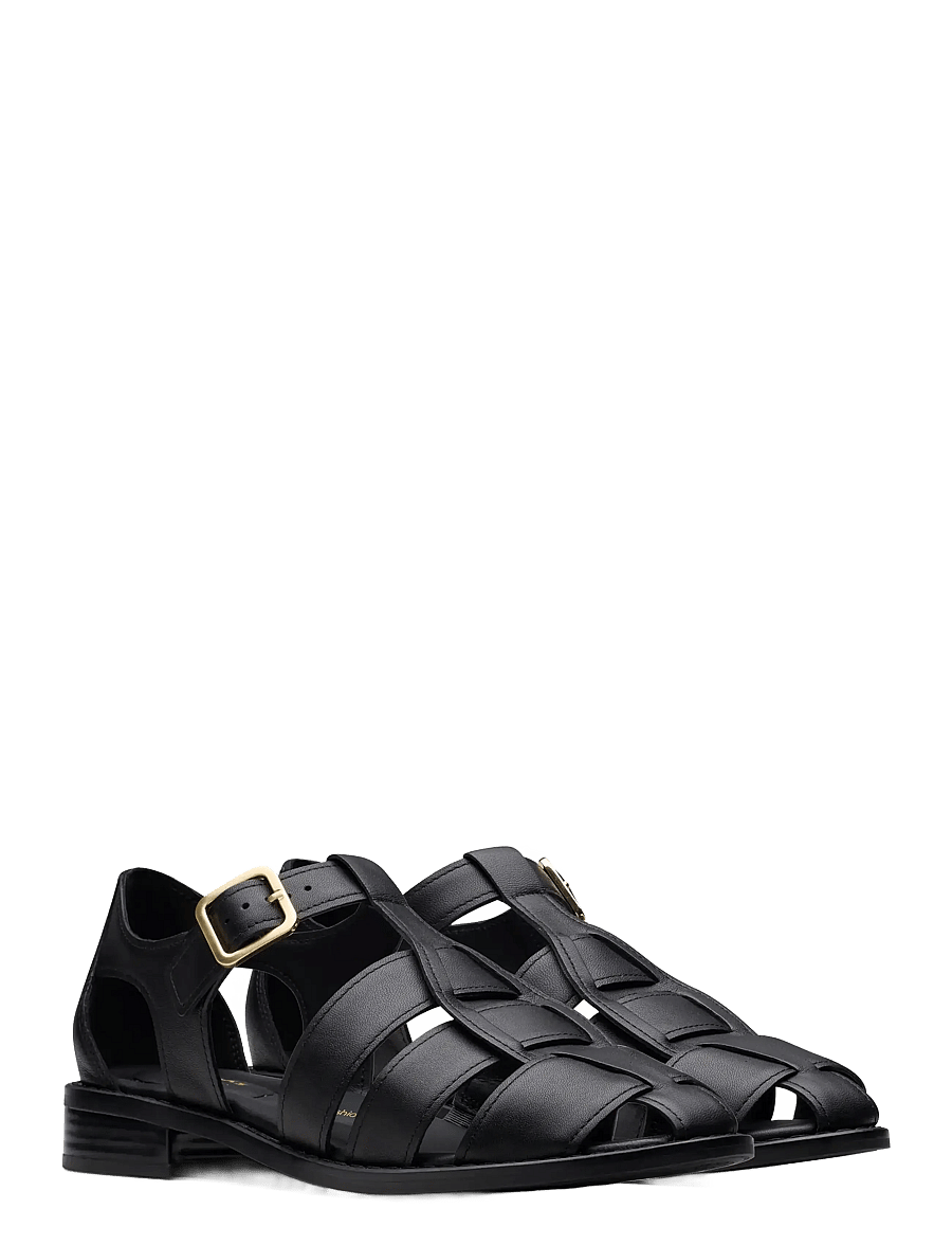 Clarks - Hana Sun D - flache sandalen - black leather - 5