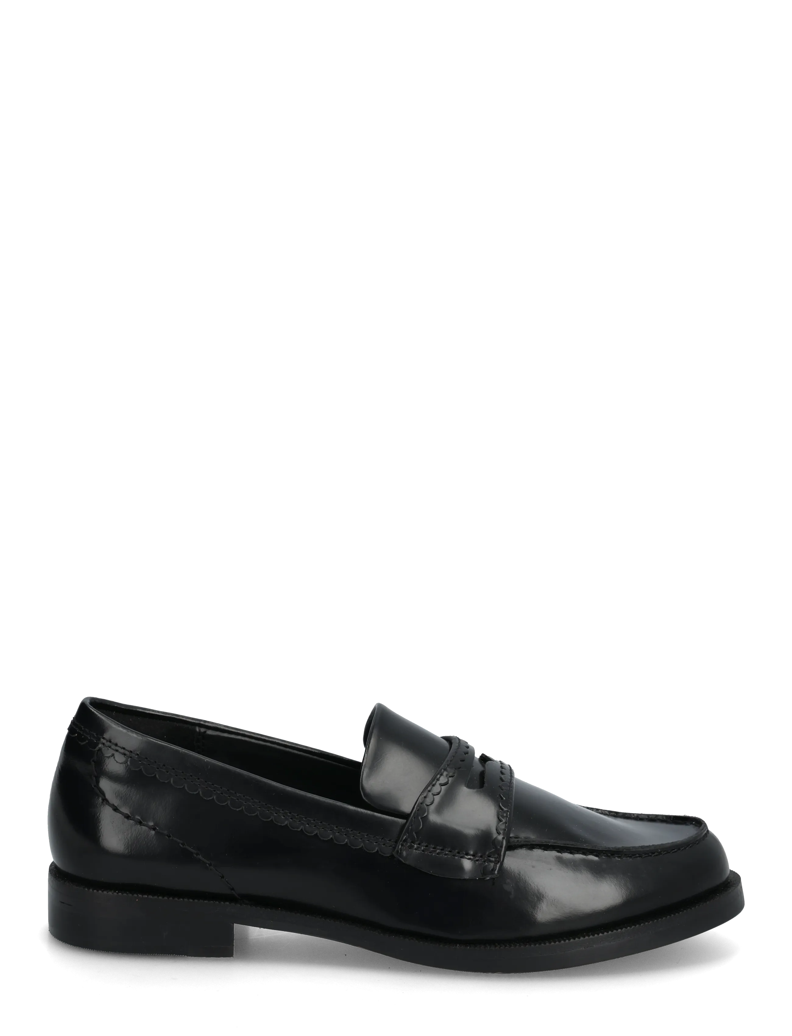 Clarks - Straven Edge D - loafers - black leather - 1