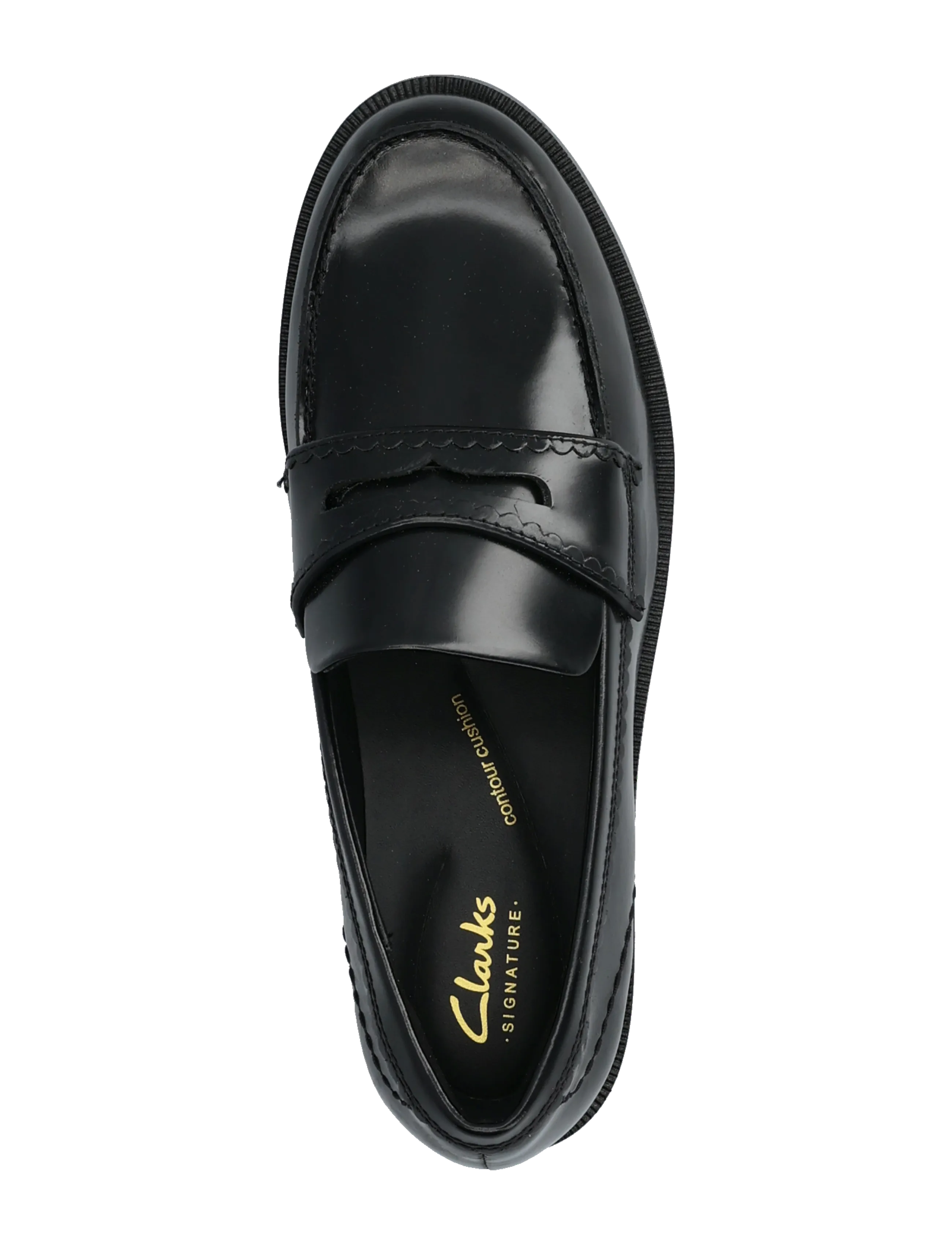 Clarks - Straven Edge D - loafers - black leather - 3