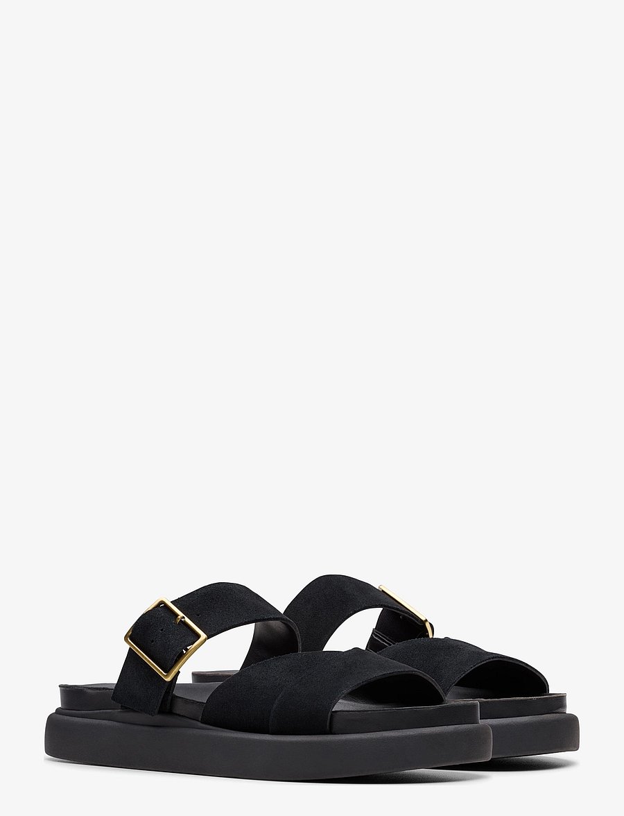 Clarks - Aristella Mule D - flache sandalen - black sde - 0