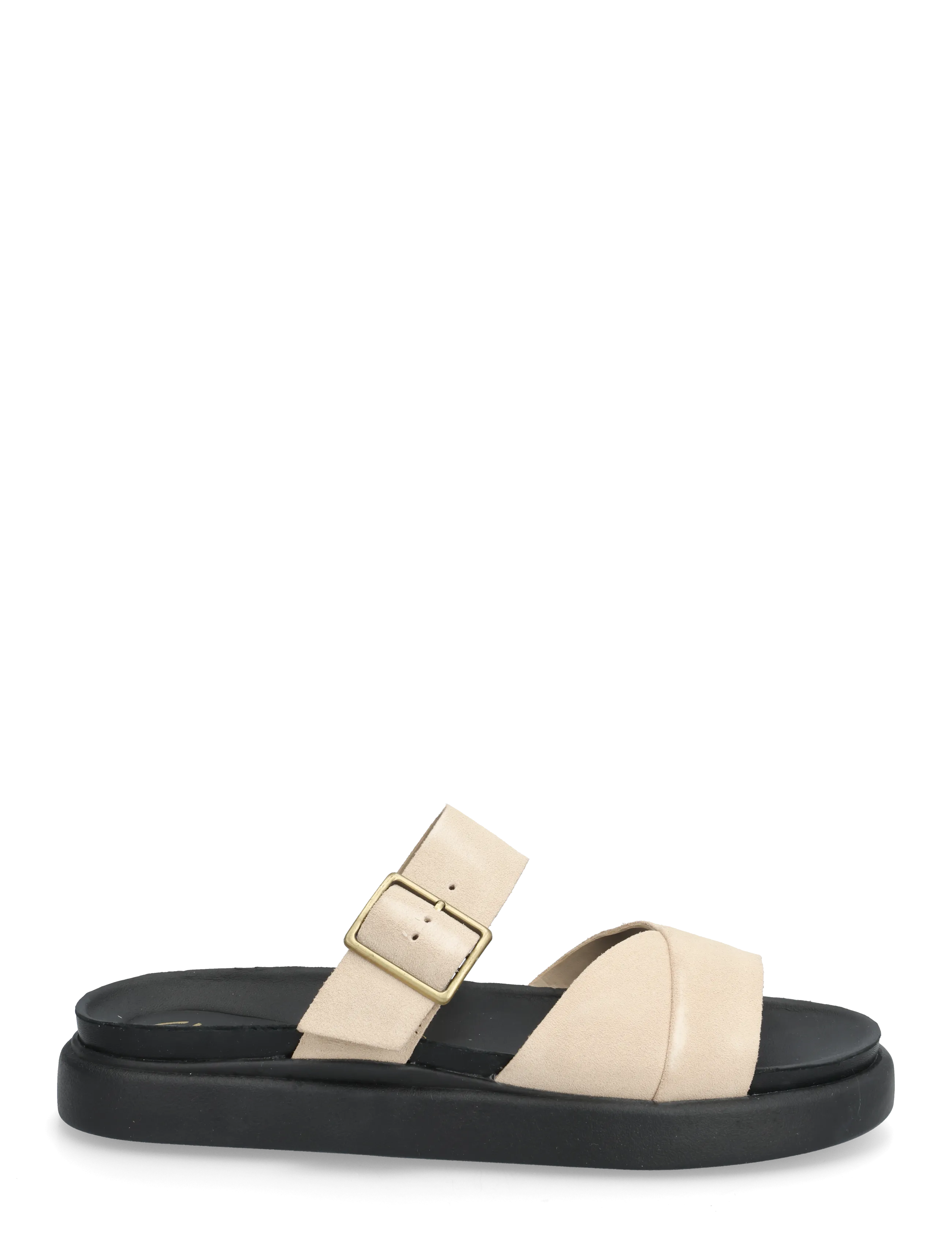 Clarks - Aristella Mule D - płaskie sandały - ecru suede - 1