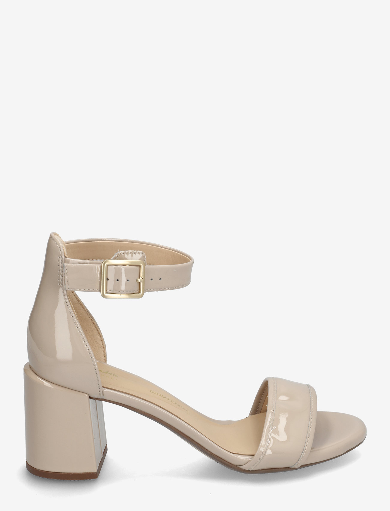 Clarks - Ezoria Mae D - sandaler med hæl - sand patent - 1