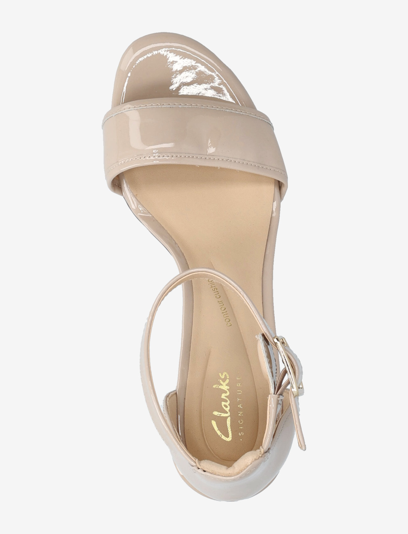 Clarks - Ezoria Mae D - sandaler med hæl - sand patent - 3