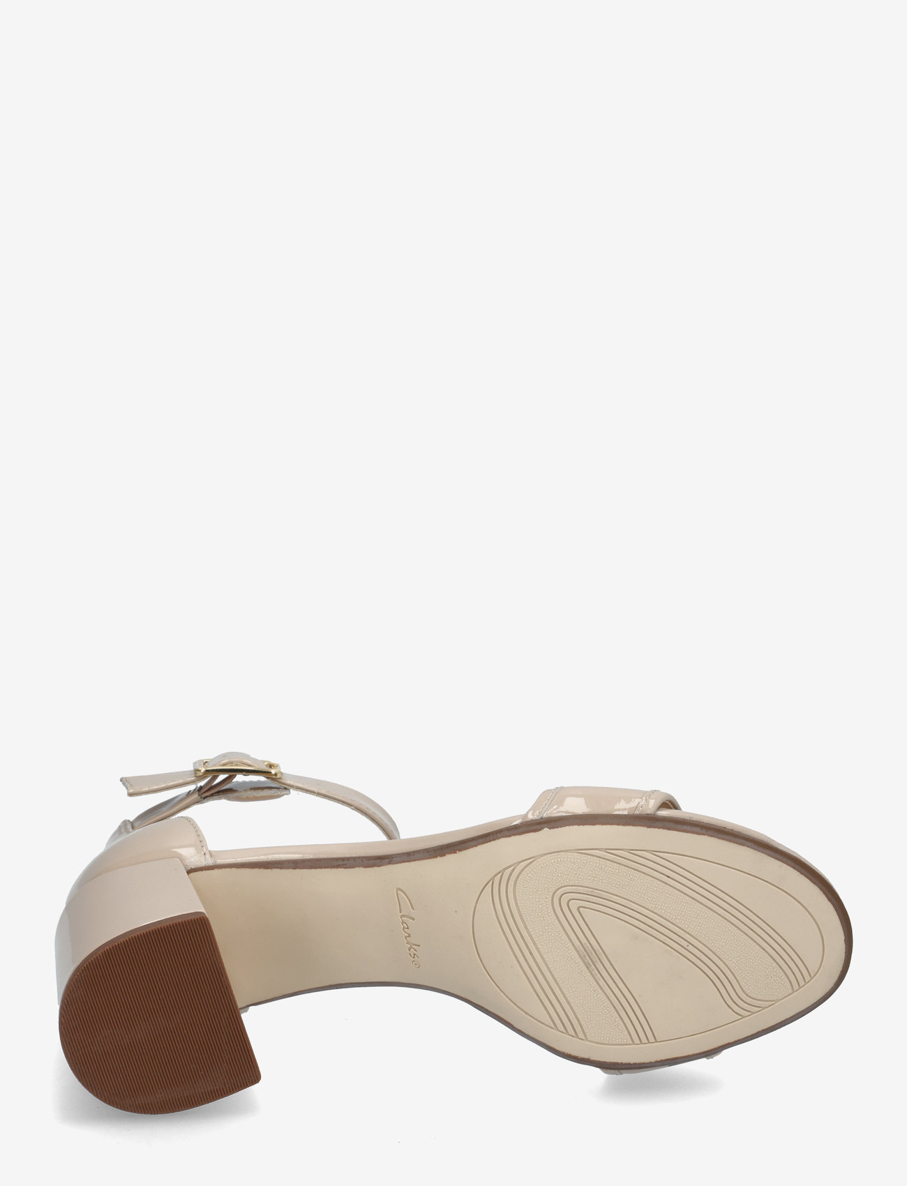 Clarks - Ezoria Mae D - sandaler med hæl - sand patent - 4