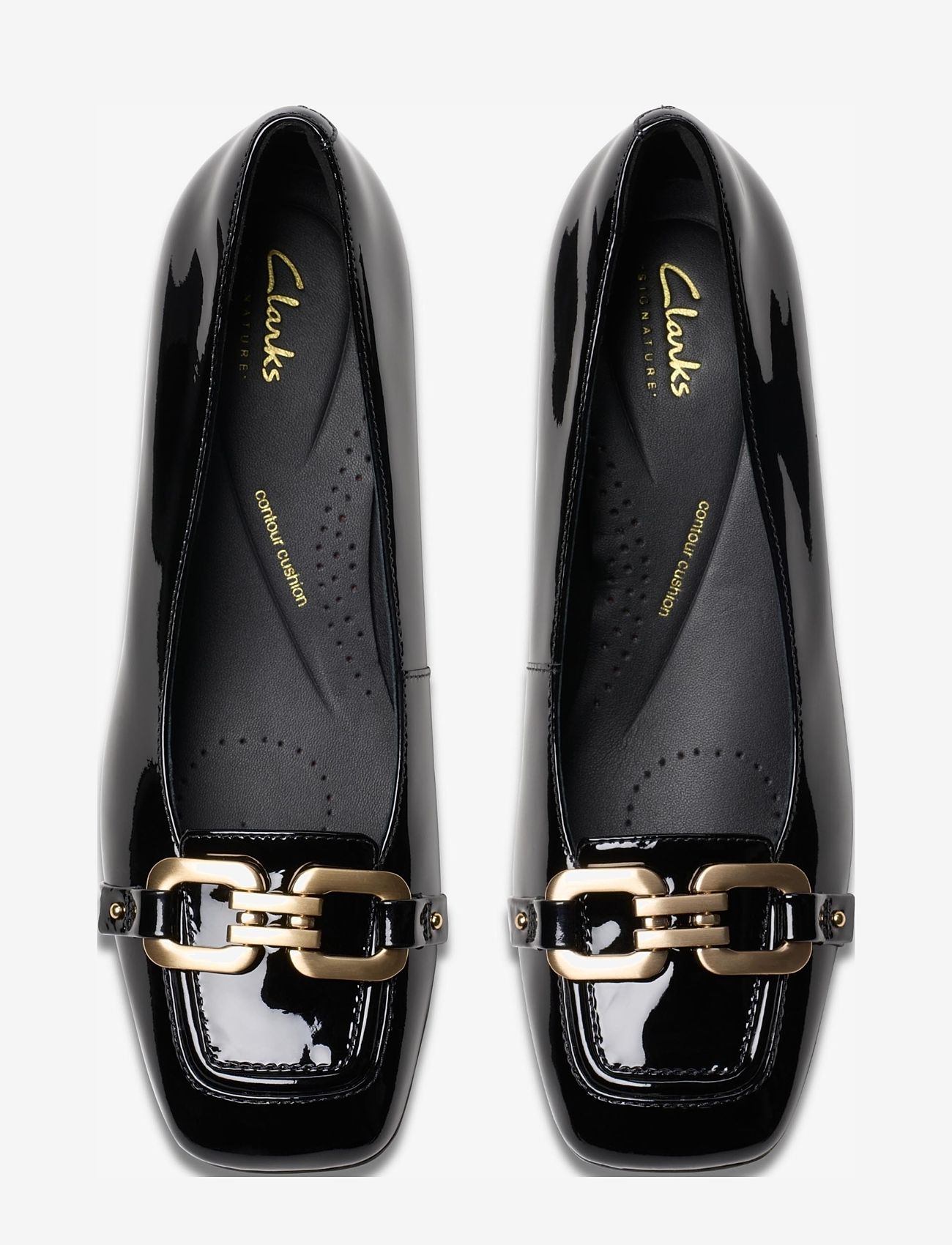 Clarks - Nyta45 Court D - black pat - 2