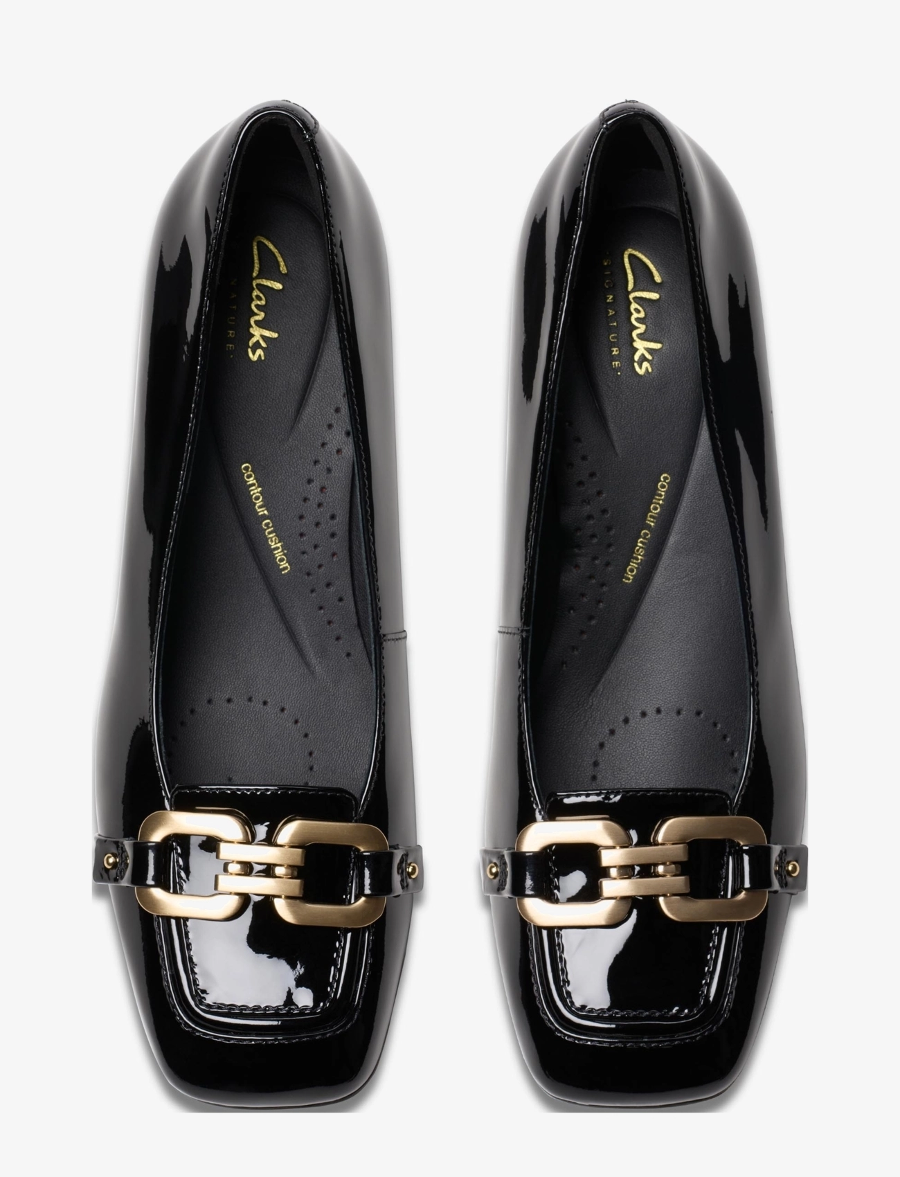 Clarks - Nyta45 Court D - black pat - 2