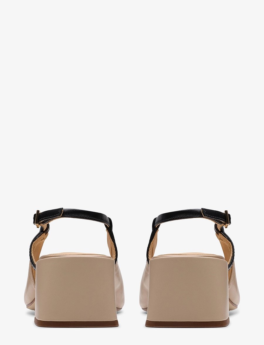 Clarks - Nyta45 Sling D - augstpapēžu sandales ar atvērtu papēdi - sand combi lea - 3
