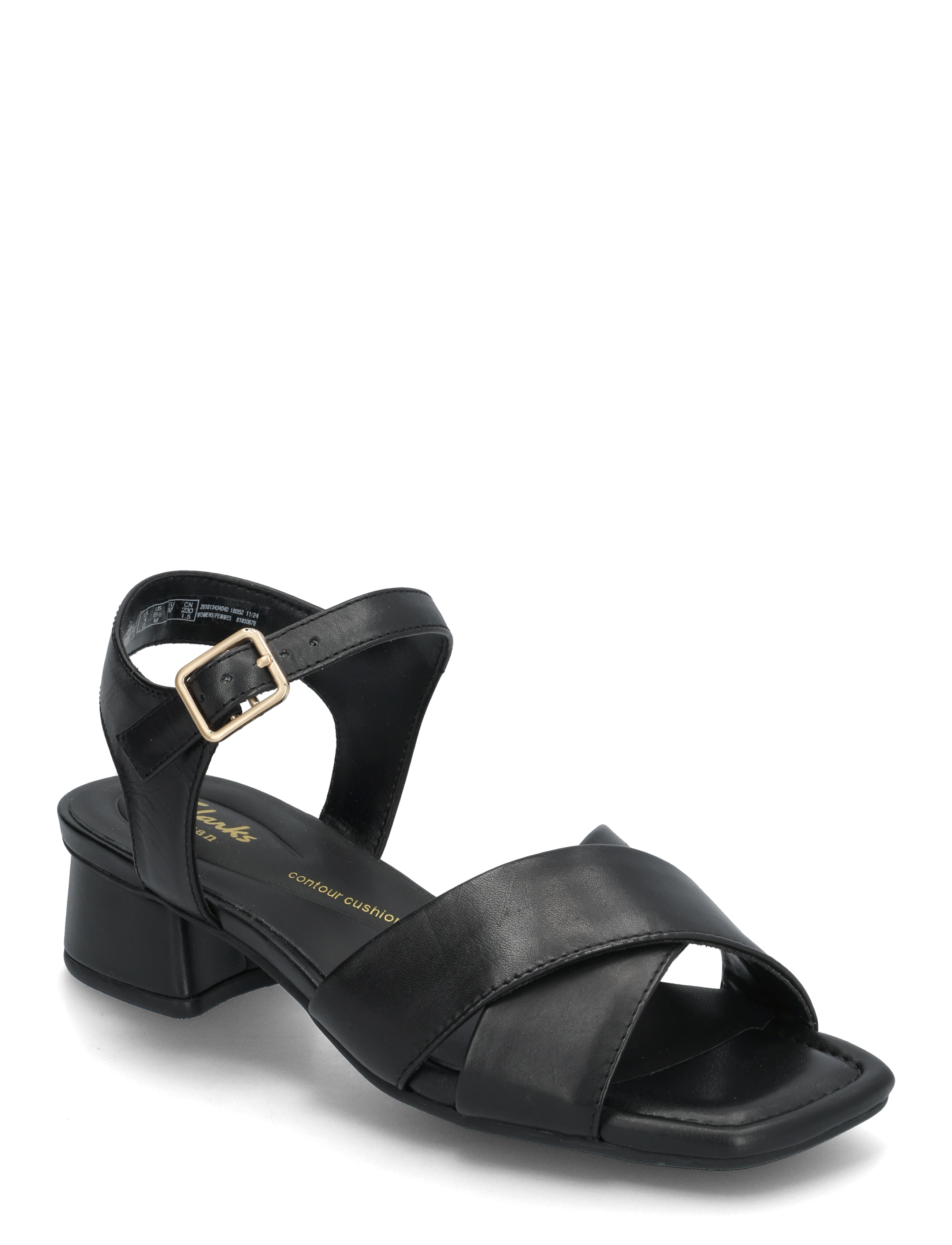 Clarks Serina35 Cross D, 36, Heels, Schwarz - Heeled Sandals, Frauen