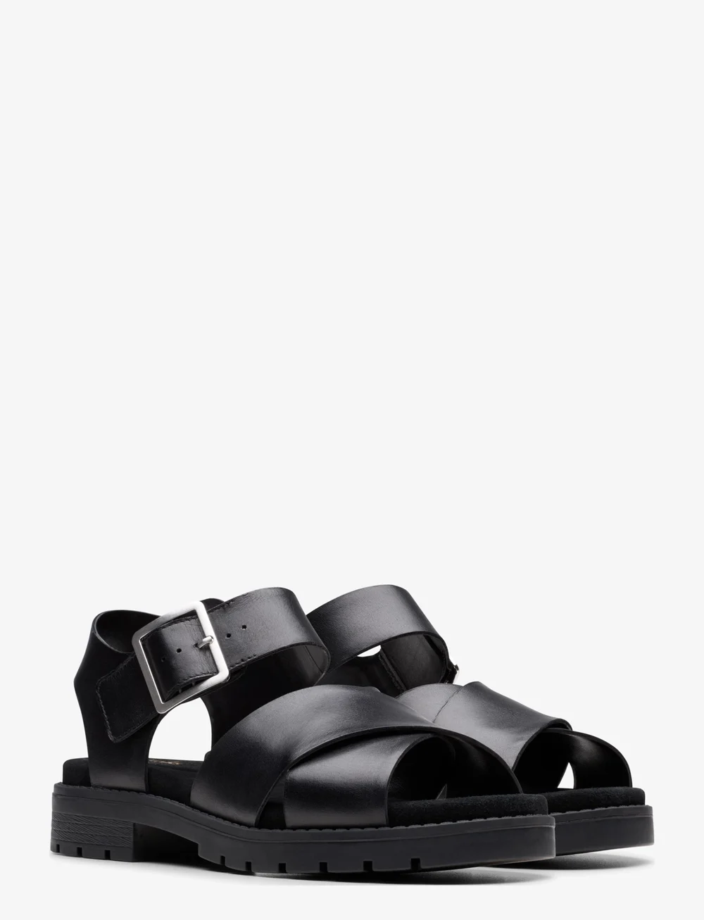 Clarks - Orinoco Cross D - flache sandalen - black leather - 0