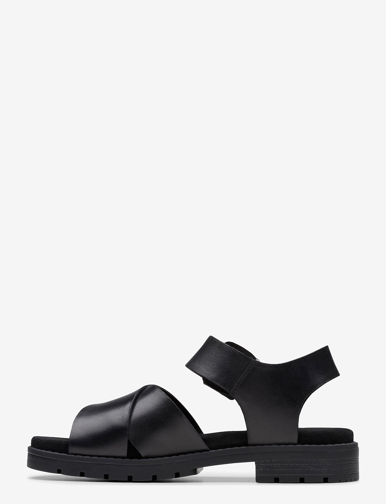 Clarks - Orinoco Cross D - flat sandals - black leather - 1