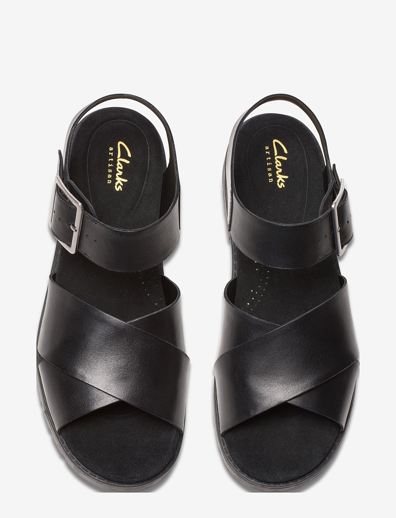 Clarks - Orinoco Cross D - flat sandals - black leather - 3