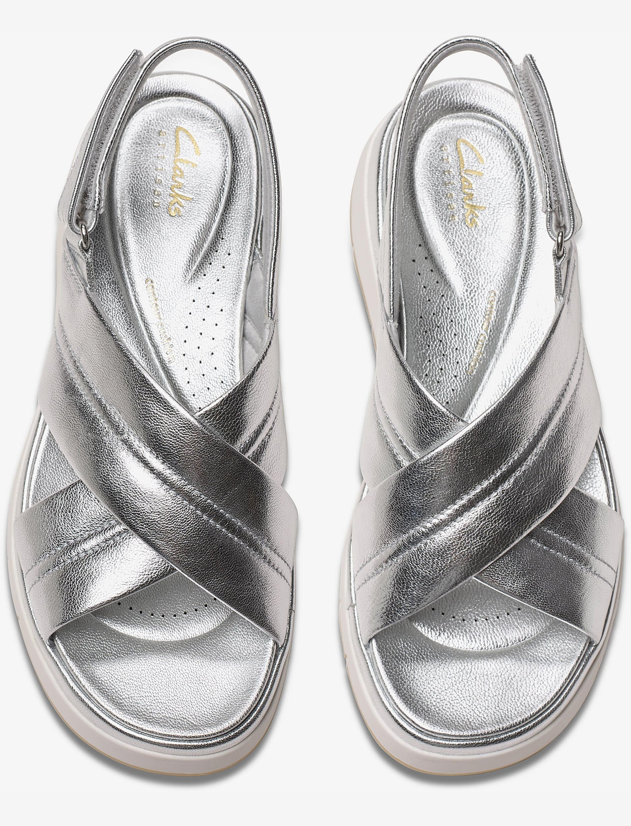 Clarks - Tuscan Cross D - plateau-sandalen - silver leather - 5