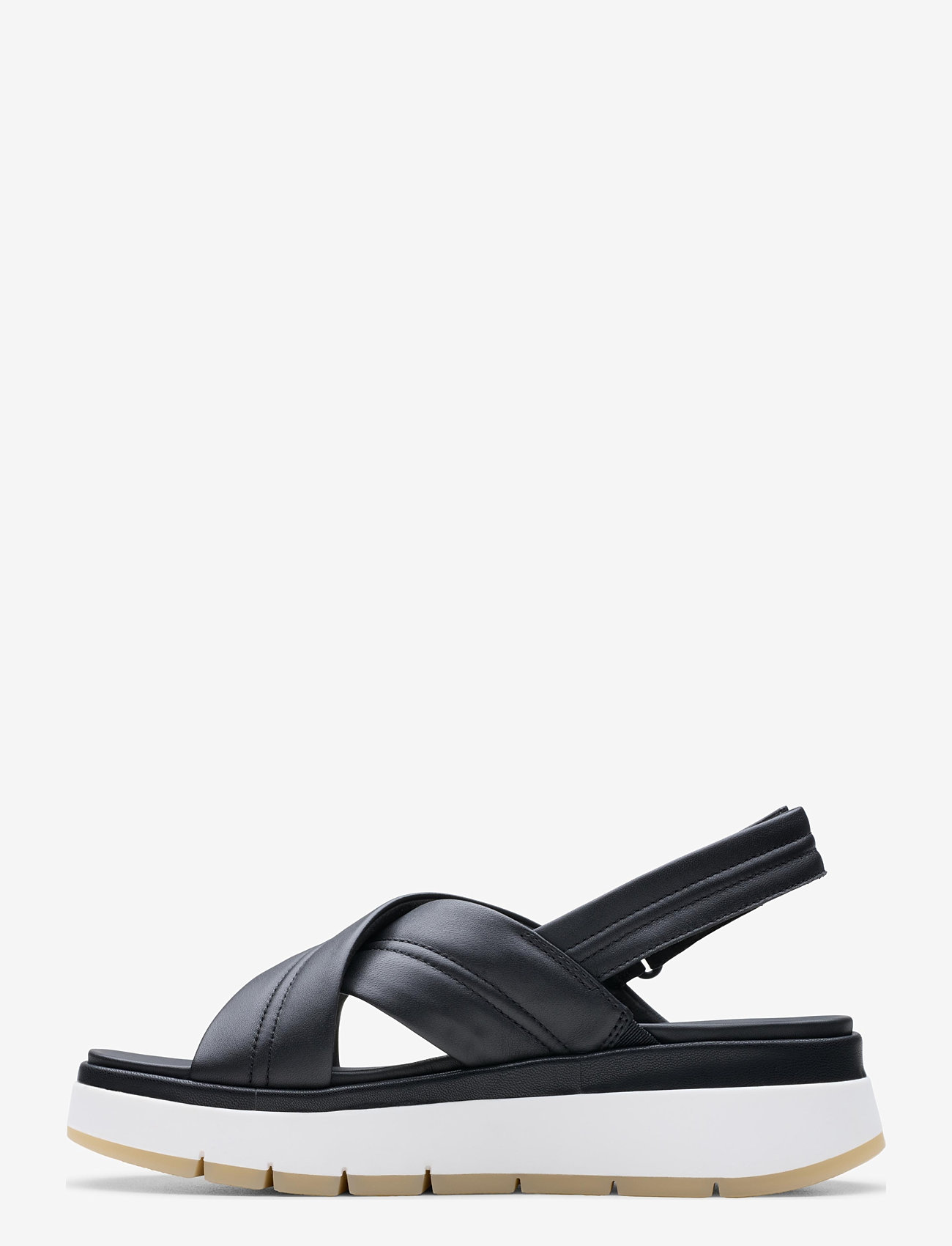 Clarks - Tuscan Cross D - platvorm sandaalid - black leather - 2