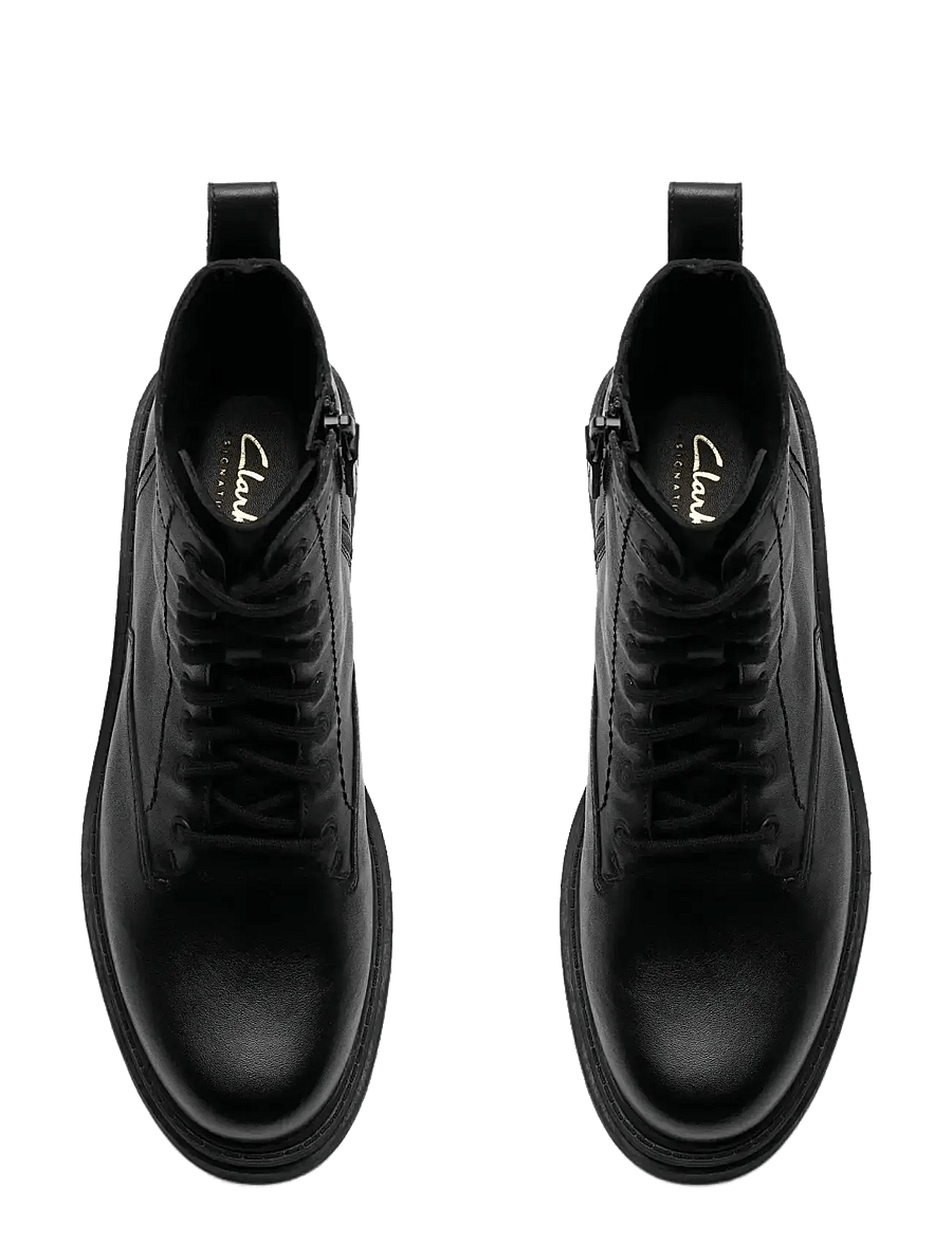 Clarks - Orinoco3 Style D - platte enkellaarsjes - black leather - 4