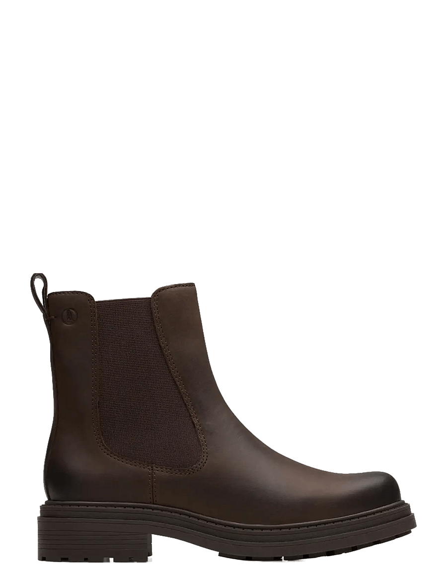 Clarks - Orinoco3 Top D - chelsea boots - dark brown lea - 0