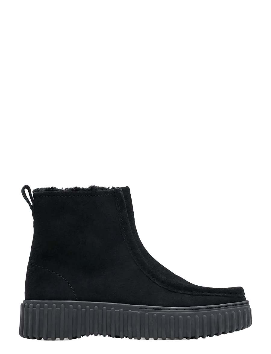Clarks - Torhill Cozy D - platta ankelboots - black sde - 0
