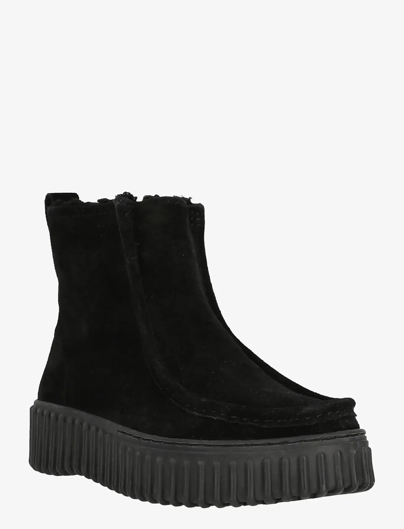 Clarks - Torhill Cozy D - flade ankelstøvler - black sde - 1