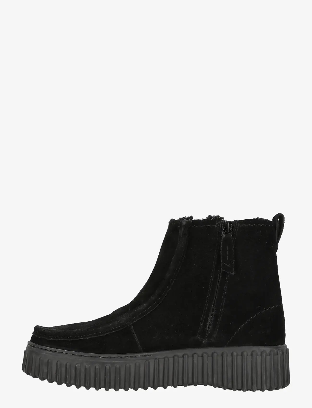 Clarks - Torhill Cozy D - flade ankelstøvler - black sde - 3