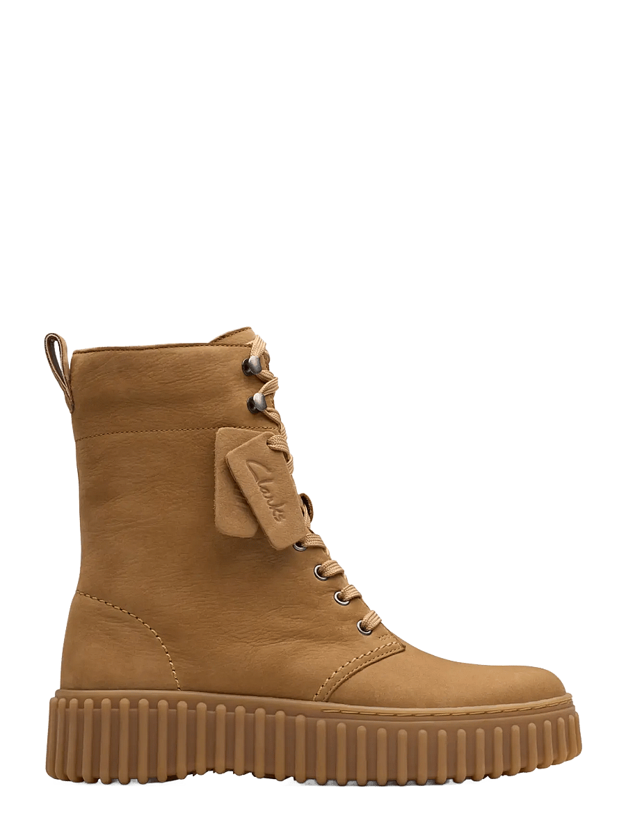 Clarks - Torhill Style D - flade ankelstøvler - light tan nubuck - 0