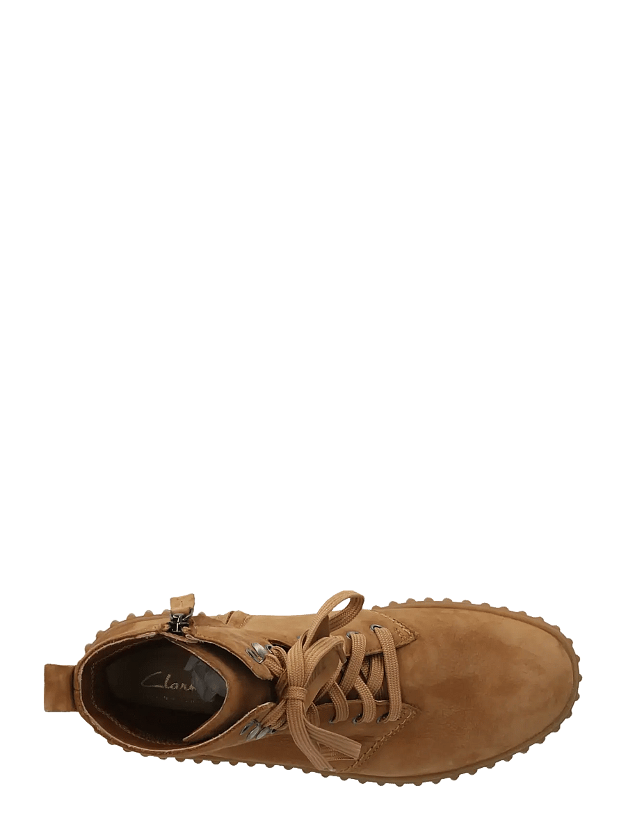 Clarks - Torhill Style D - platta ankelboots - light tan nubuck - 4