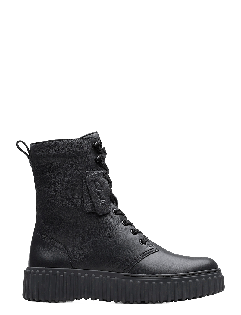 Clarks - Torhill Style D - flade ankelstøvler - black leather - 0