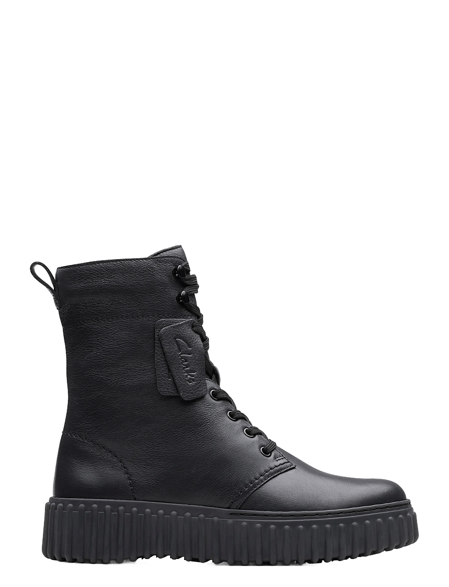 Clarks - Torhill Style D - flate ankelboots - black leather - 0