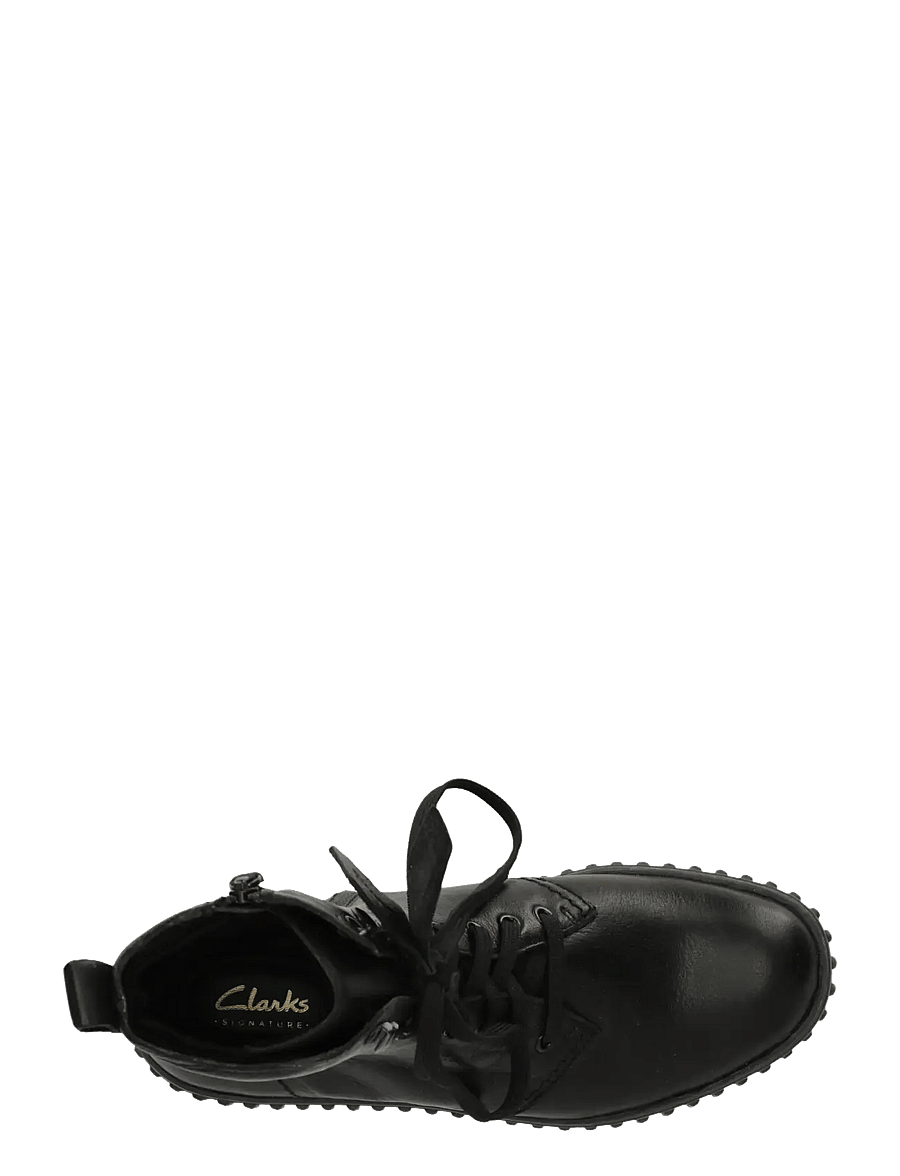 Clarks - Torhill Style D - flate ankelboots - black leather - 3