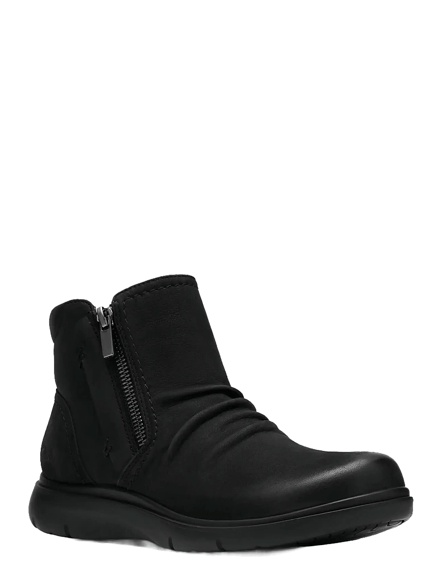 Clarks - Certina Ruby D - platta ankelboots - black leather - 0