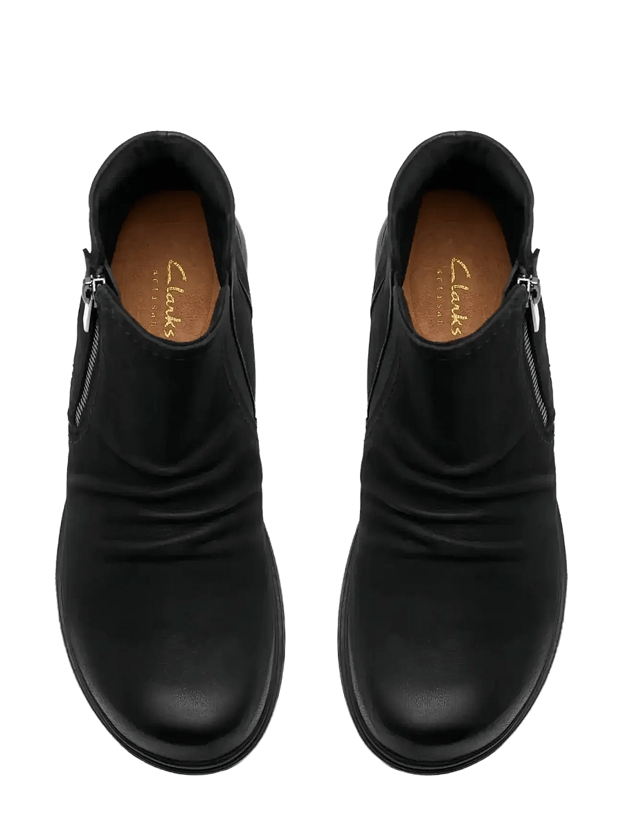 Clarks - Certina Ruby D - platta ankelboots - black leather - 2