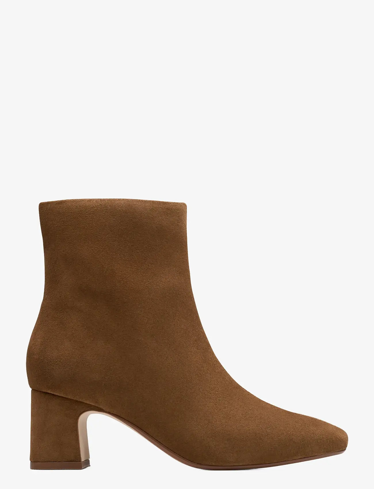Clarks - Fernie Zip D - heeled ankle boots - walnut suede - 0