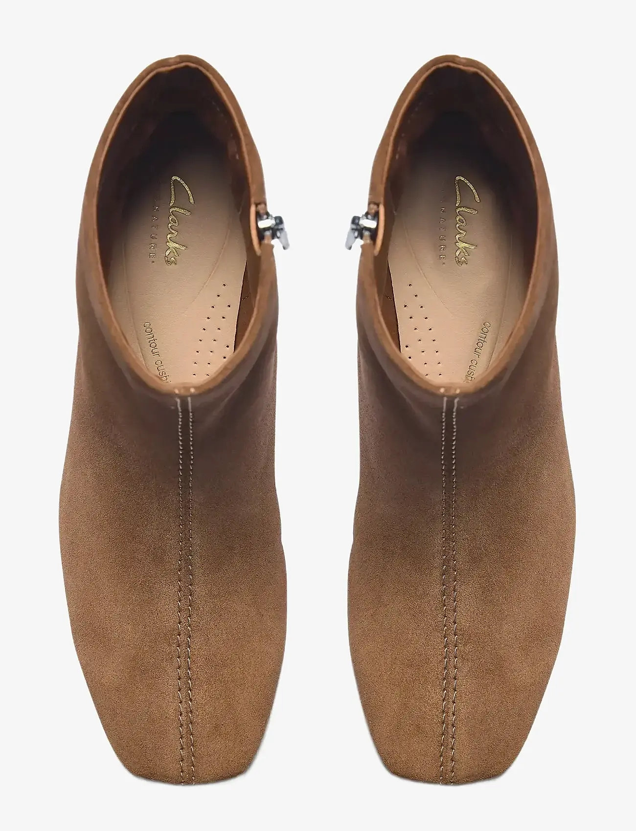 Clarks - Fernie Zip D - heeled ankle boots - walnut suede - 3