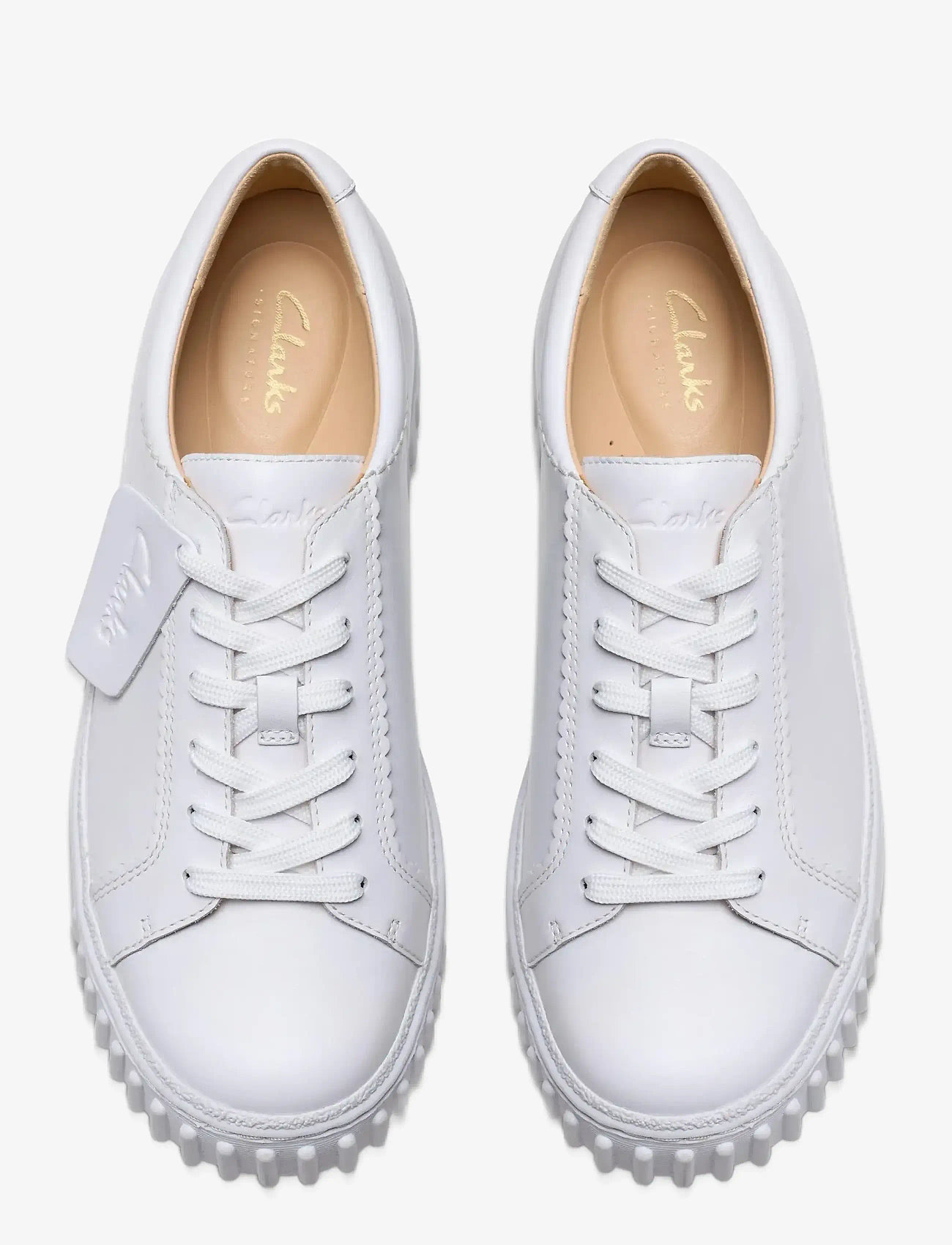 Clarks - Mayhill Walk D - låga sneakers - white leather - 5